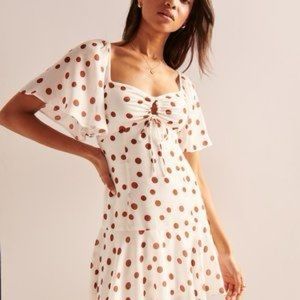 Abercrombie Flutter Sleeve Keyhole Mini Dress size S